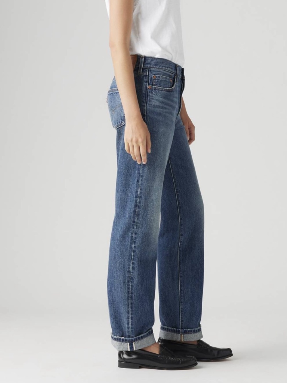 Levis 501 90’s Selvedge Denim Jeans Get on Board Medium Wash Size 30x30 NWT - Picture 4 of 14
